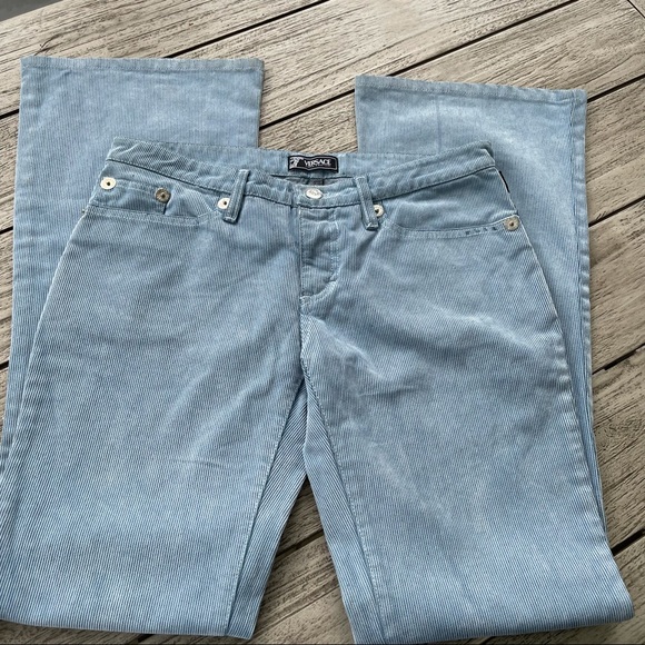 Versace Jeans Couture Flare Leg Pant Size Women 27 - Picture 2 of 14